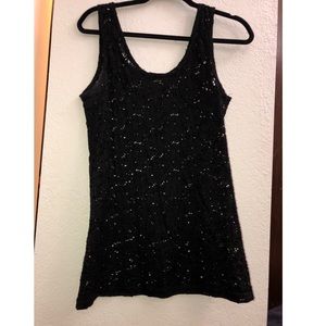 Black Lace Tank Top | XL